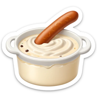 sausage dip in milk sticker