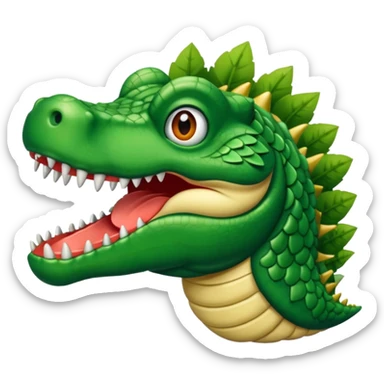 Hazme un avión con cabeza de cocodrilo sticker