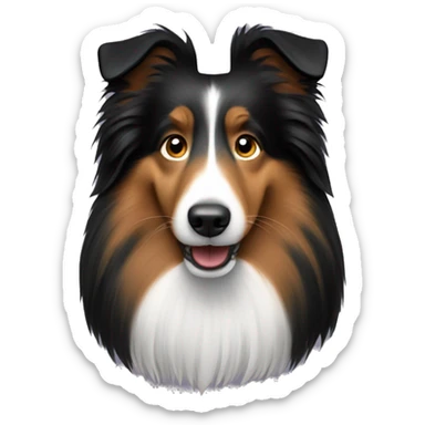 Black Sheltie dog sticker