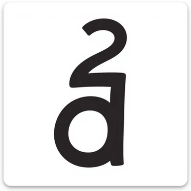 The number 2 with the letter D under it sticker