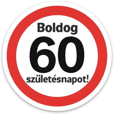 Inside the red circle, add a white background behind the number and text, while keeping the rest of the sign transparent. Maintain the original style and look of the image. sticker