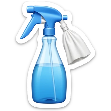 cleaning product and rag sticker