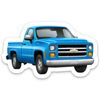 Blue chevy truck sticker