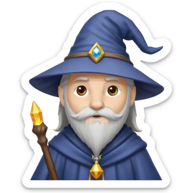 a wizard wolf sticker