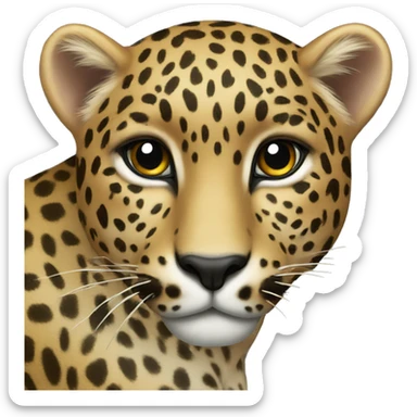 leopard heart sticker
