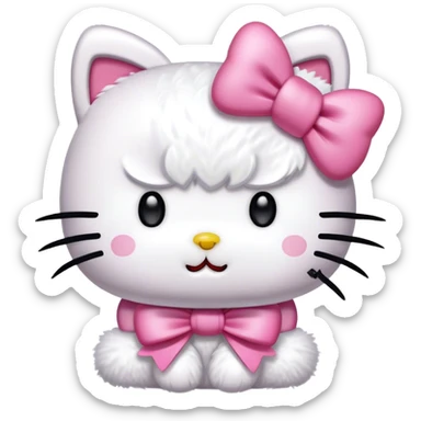 Hellokitty going crazy  sticker