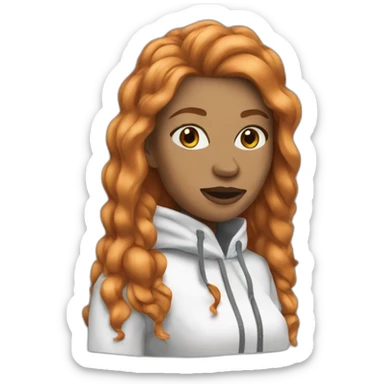ice spice ginger female rapper sticker