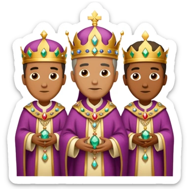 non the three wise man, king sticker