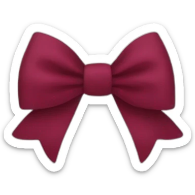 Wine red color bow sticker