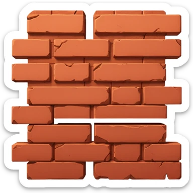 An auto which is full of bricks sticker