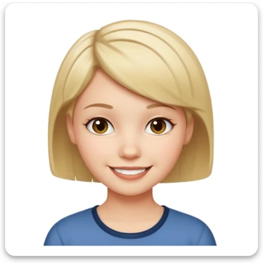 school white girl with short hair sticker