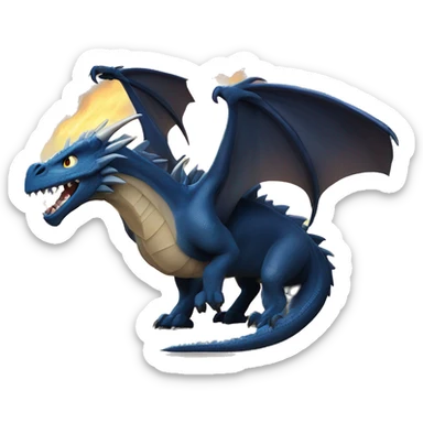 Dragón Furia nocturna de la película como entrenar a tu dragón  sticker