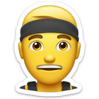 Scammer in an armband sticker