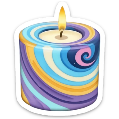 Aesthetic Day And Night Sky scented Candle sticker