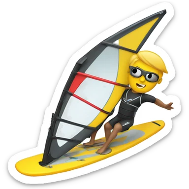 Windsurf on wave sticker