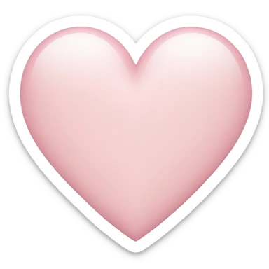 light pink heart sticker