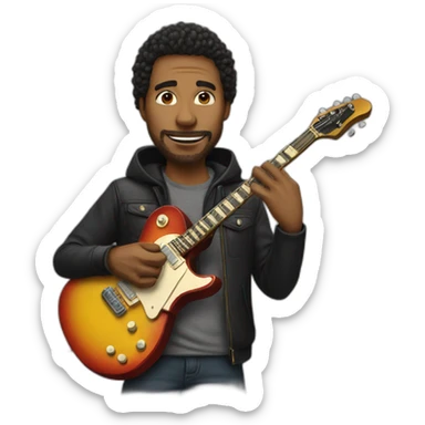 guitarist sticker