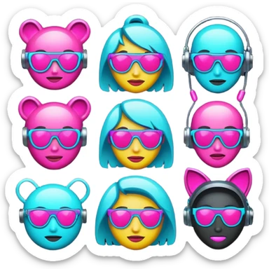 devops cyberpunk vaporwave hacker themed emoji pack sticker