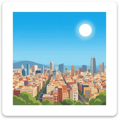 Generate a barcelona emoji sticker