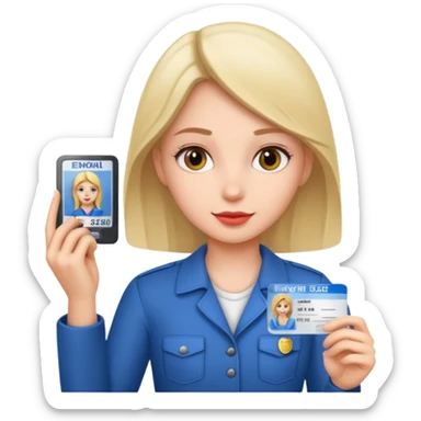 girl holding a drivers license sticker