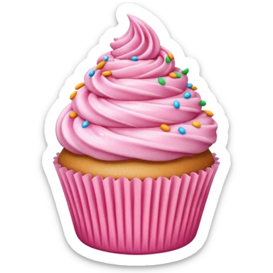 pink cupcake sticker