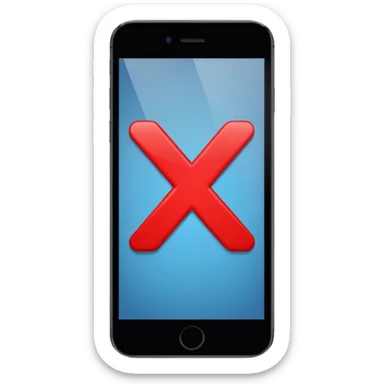 Un movil pero con una x por encima como que lo tache sticker