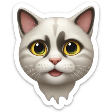 Crazy cat sticker