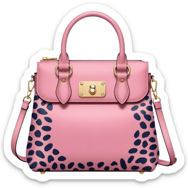 Pink leopard bag sticker