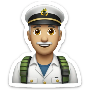 Male marine biologist  sticker