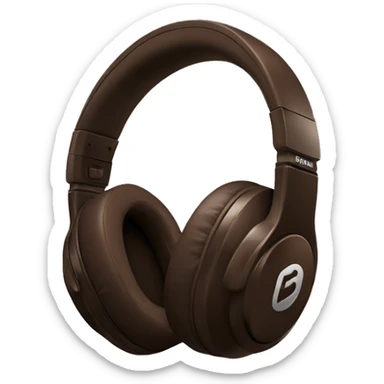 Dark Brown Beats Studio pro headphones sticker