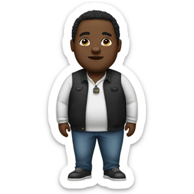 fat black man named jack sticker