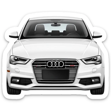 white audi a4 2022 sticker