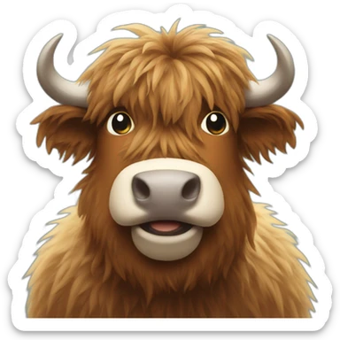 hairy coo sticker