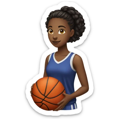 teenage black female who likes to read and play basketball sticker