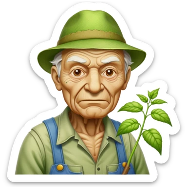 Gardener old Bob poison weeds from the toxic avenger sticker