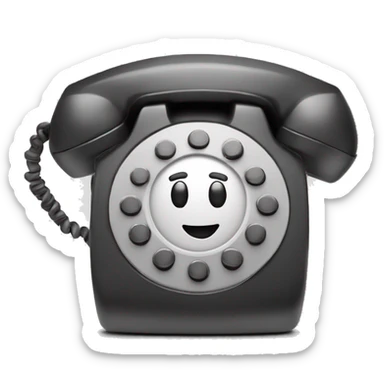 quero um emoji com um telefone branco dentro de um circulo vrde com cntorno vere sticker