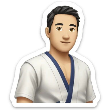 Manjiro sano entrain de pécho un pec sticker