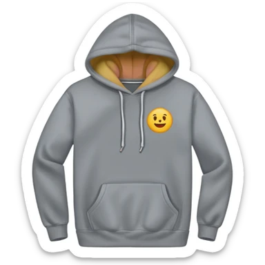 grey hoodie cloth sticker