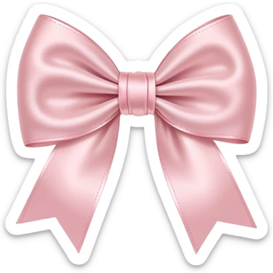 light pink bow on light pink bow sticker