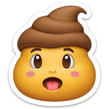 اعطني ايموجي 💩 كأنه عم يموت من ضحك ويبكي 😭 sticker