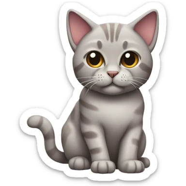 a fold-eared Scottish cat of purple color sticker