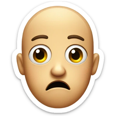 Very scared and worried face sticker