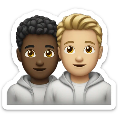 2 white boys sticker