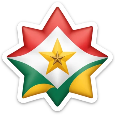 Kurdistan flagged  with one star sticker