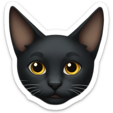 Dark cat with wings sticker