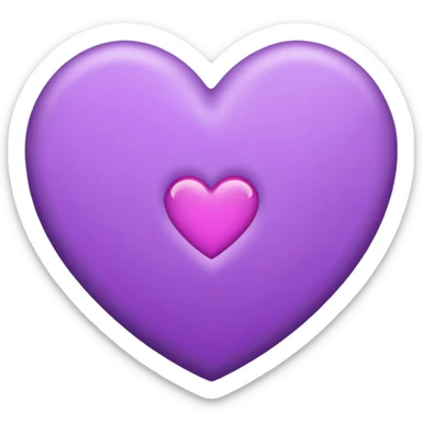 IOS's love letter emoji but with a purple heart instead of a red heart, closed sticker