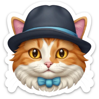 Katze mit Hut sticker