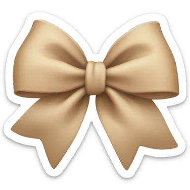 Beige bow sticker