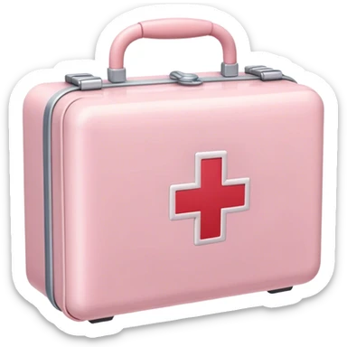 pastel pink first aid kit sticker
