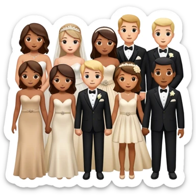 Us at Kelli’s wedding in October 2024 sticker